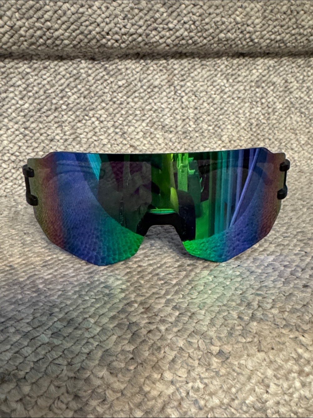 Mirrored Green-Blue Shield X-Force Sunglasses